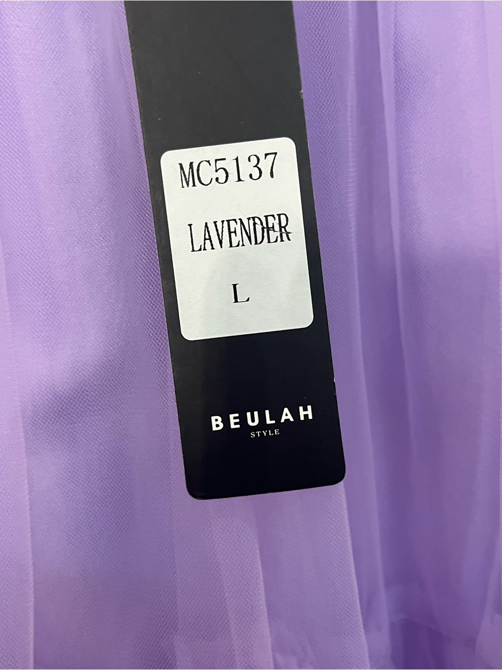 Beulah tiered lavender tulle midi skirt whimsical balletcore large - Picture 6 of 7